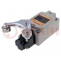 Limit switch; lever R 38mm, metal roller Ø17,5mm, double; 10A