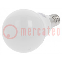 Lampka LED; biały ciepły; E14; 230VAC; 470lm; P: 5,5W; 2700K