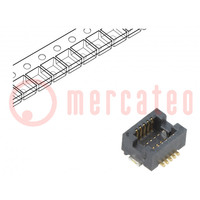 Connector: PCB to PCB; PIN: 10; 0.5mm; H: 2.3mm; BergStak; -40÷125°C