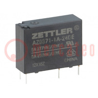 Relay: electromagnetic; SPST-NO; Ucoil: 24VDC; 5A; 5A/277VAC; PCB