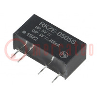 Converter: DC/DC; 2W; Uin: 4.5÷5.5V; Uout: 5VDC; Iout: 400mA; SIP7