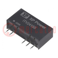 Converter: DC/DC; 1W; Uin: 24V; Uout: 15VDC; Uout2: -15VDC; SIP; THT