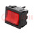 ROCKER; DPST; poz: 2; ON-OFF; 10A/250VAC; 10A/28VDC; piros; neon