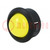 Contrôle: LED; convexe; jaune; Ø25,65mm; pour PCB; plastique