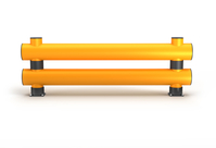 Modellbeispiel: Rammschutzbarriere Doppelplanke -RACK-MAMMUT®- in 2 m Länge (Art. 41519.0001)