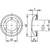 Skizze zu Tengelyrögzítő gyűrű 6 mm rugóacél barnított, rozsdamentes sapkával