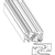 Produktbild zu MACO HS tömítősín szett PVC, szárny távolság 28 mm, 2500 mm, ezüst