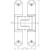 Skizze zu Ajtópánt Tectus TE 340 3D, rejtett, falc nélküli ajtókhoz, nemesacél hatású