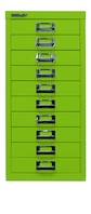 Bisley MultiDrawer™, 29er Serie, DIN A4, 10 Schubladen, grün