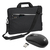 PEDEA Laptoptasche 15,6 Zoll (39,6cm) FASHION Notebook Umhängetasche mit Schultergurt mit schnurloser Maus, schwarz