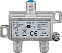 Goobay 51445 cable divisor y combinador Divisor de señal para cable coaxial Plata
