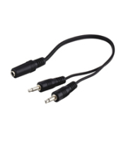 Goobay AVK 325-020 0.2m audio cable 3.5mm Black