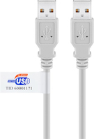 Goobay USB 2.0 Hi-Speed-Kabel mit USB-Zertifikat, Grau, 3m