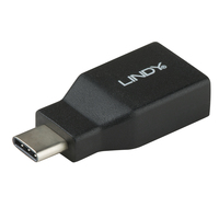 Lindy 41899 tussenstuk voor kabels USB 3.1-C USB 3.1-A Zwart