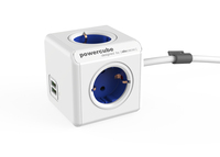 Allocacoc PowerCube Extended USB elektromos elosztó 1,5 M 4 AC kimenet(ek) Beltéri Kék, Fehér