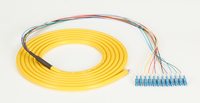 Black Box FOPT50S1-LC-12YL-3 InfiniBand/fibre optic cable 3 m 12x LC OS2 Meerkleurig, Geel