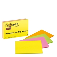 3M 6445-4SS note paper Rectangle Green, Orange, Pink, Yellow 45 sheets Self-adhesive