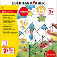 Eberhard Faber EFAColor vingerverf Blauw, Goud, Groen, Rood