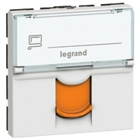 Legrand 076525 prise de courant RJ-45 Orange, Blanc