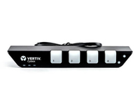 Vertiv AFP0004 switch per keyboard-video-mouse (kvm) Nero, Bianco