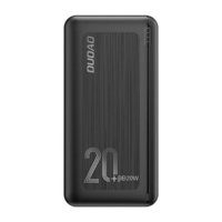 DUDAO powerbank 20000 mAh Power Delivery 20 W Quick Charge 3.0 2x USB / USB Type C black (K12PQ + black) Polimer Czarny