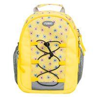 Funki Flower Power Rucksack Schulrucksack Grau, Gelb