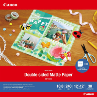 Canon MP-101D Double-sided Matte Paper, 12"x12", 30 sheets