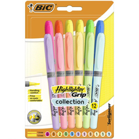BIC 992562 juego de bolígrafos Azul, Verde, Naranja, Rosa, Púrpura, Amarillo 12 pieza(s)