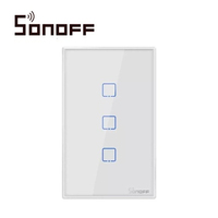 Sonoff T2US3C villanykapcsoló Intelligens kapcsoló 3P Fehér