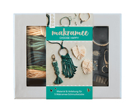 TOPP Verlag Makramee-Schmuckset „Choose Happy“ in Petrol & Natur