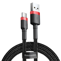 Baseus CATKLF-A91 kabel do telefonu Czarny 0,5 m USB A USB C