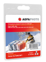 AgfaPhoto APCCLI526TRID Druckerpatrone 3 Stück(e) Cyan, Magenta, Gelb