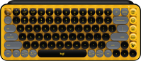 Logitech POP Keys klawiatura RF Wireless + Bluetooth QWERTY Portugalski Czarny, Szary, Żółty