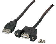 Microconnect USBAAF1PANEL3 cable USB 3 m USB 2.0 USB A Negro
