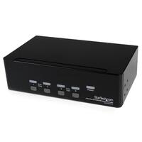 Switch KVM USB 2 Ecrans DVI pour 4 Ordinateurs avec Audio - Commutateur KVM