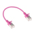 ACT Roze 0,5 meter LSZH U/FTP CAT6A datacenter slimline patchkabel snagless met RJ45 connectoren