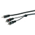 Schwaiger 1.5m 2 x RCA - 3.5mm audio kabel 1,5 m Zwart