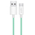 LogiLink USB 2.0 Type-C-Kabel, C/M zu A/M, Nylon-Ummantelung, 60W, grün, 1,5 m