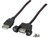 Microconnect USBAAF1PANEL3 USB-kabel 3 m USB 2.0 USB A Zwart