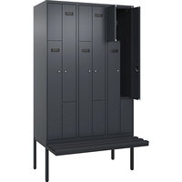 Vestiaire à portes en Z Evolo PLUS avec banc