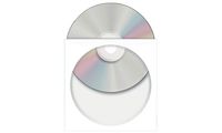 HERMA pochettes papier pour CD/DVD, avec fenêtre, blanc (6500511)