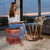 Relaxdays Faltbarer Sitzhocker 38 cm stabiler Falthocker mit trendigen Motiven als praktische Fußablage als Sitzwürfel mit bedrucktem Kunstleder als Aufbewahrungsbox mit Stauraum und Deckel
