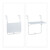 Relaxdays Balkon Hängetisch, klappbar, 3-Fach höhenverstellbar, Tischplatte in Rattanoptik, B x T: 59,5 x 36 cm, weiß