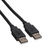 ROLINE USB 2.0 Kabel, Typ A-A, schwarz, 1,8 m