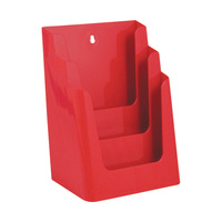 3-fach Prospekthalter DIN A4 / Tischprospektständer / Prospektaufsteller / Mehrfachständer / Flyerhalter | piros, hasonló mint RAL 3001