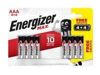 Energizer MAX AAA Alkaline Batteries Pack Of 4 With 4 Free