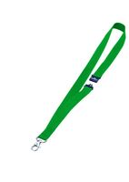 Durable Textile Lanyard with Safety Release for Name Badges 440mm Green(Pack 10)