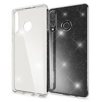 NALIA Glitter Case compatible with Huawei P30 Lite, Ultra-Thin Shiny Protective Silicone Back-Cover Rubber Skin Sparkle Shock-Proof Soft Slim Smart-Phone Bumper Protector Etui -...