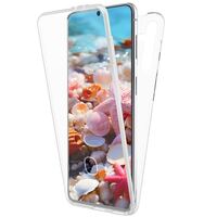 NALIA Clear 360-Degree Cover compatible with Samsung Galaxy S24 Case, Transparent All-Round Protection with Hard Back, Silicone Frame & Front Foil, Anti-Yellow Translucent Robus...