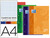Bloc Espiral Oxford Tapa Extradura Microperforado Din A4 80 Hojas Cuadros 5Mm Colores Surtidos